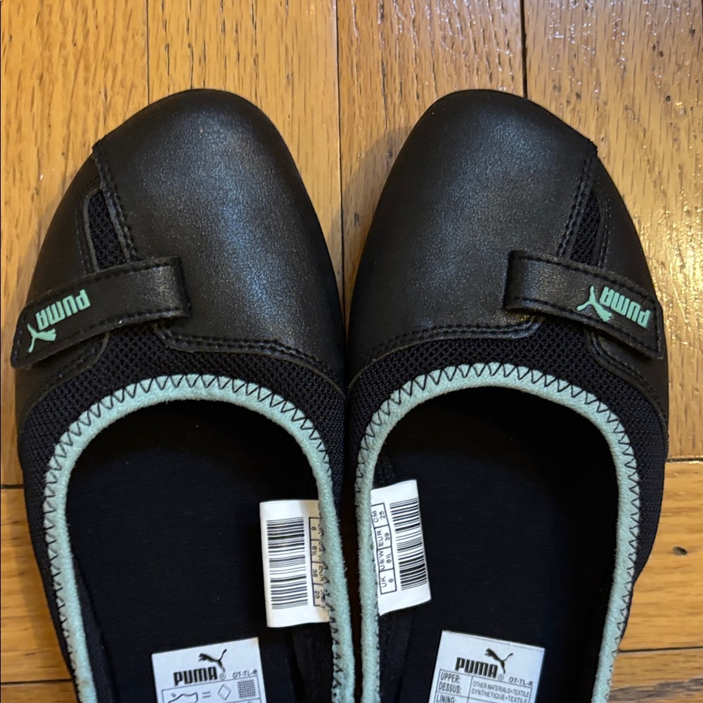 Puma Black and Green Ballet Flats brand new size 8.5 - Picture 6 of 9